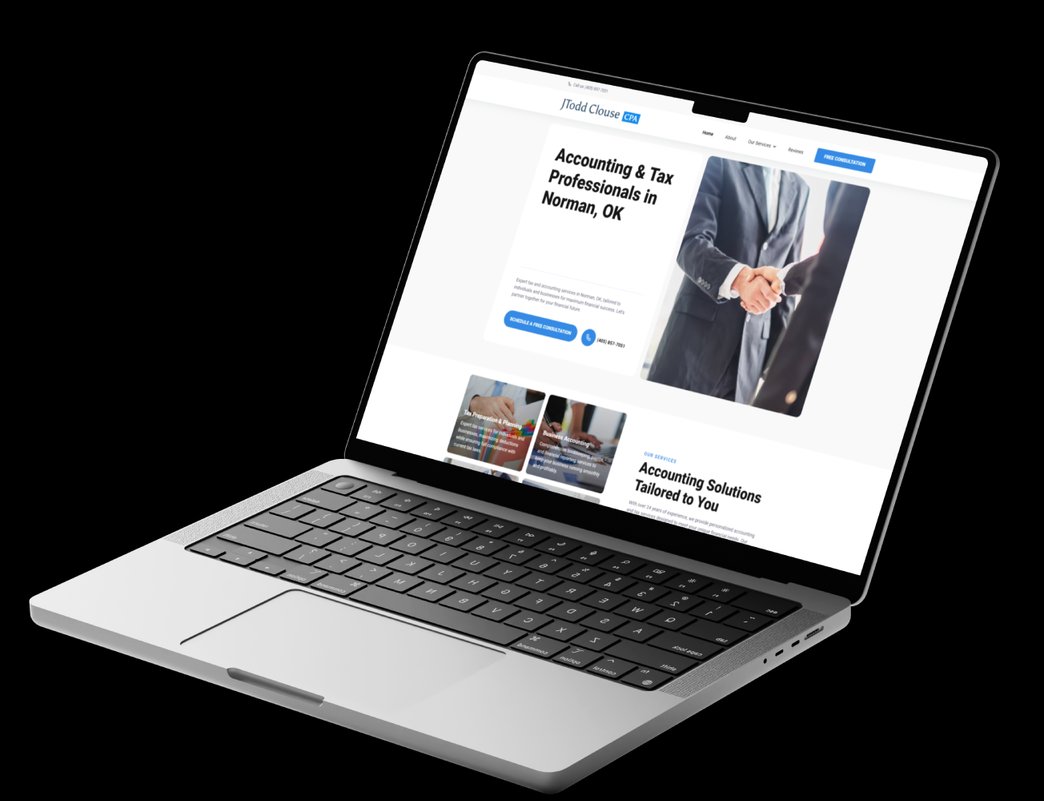 Laptop With Website On It